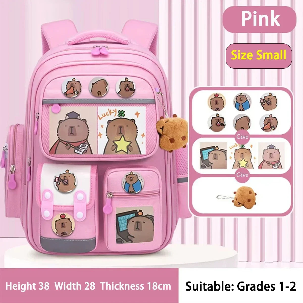 Capybara School Bag Waterproof Backpack | Baby's World Bangladesh