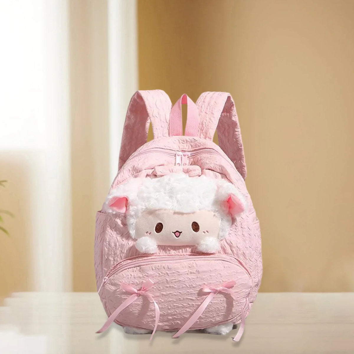 Cute Backpack For girls Cartoon Sheep Large Capacity School Backpack Kids Girls - Baby's World (view 7)