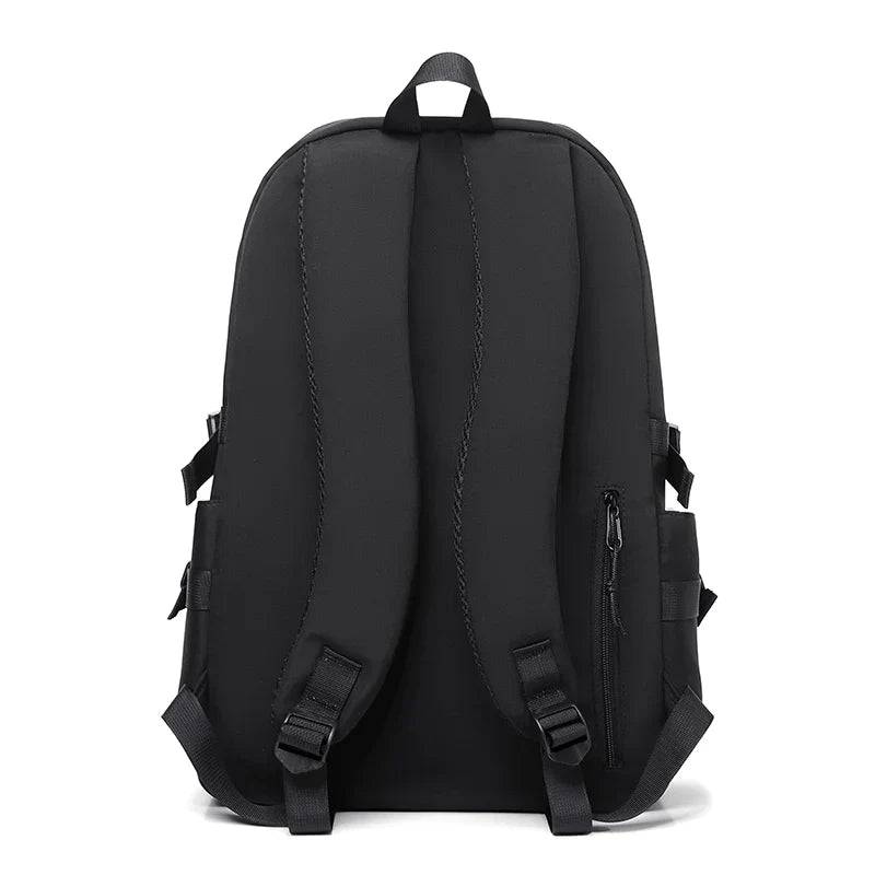 Simple solid color backpack, travel backpack, plenty of storage space, very suitable for commuting, school, work and going