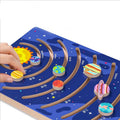 Movable Solar System Puzzle for Kids Boys 3-6 Years Wooden Space Toys Planets for Kids Space Planetary Science Educational Toys
