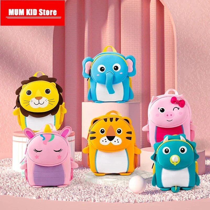 Fashion Children School Bags 3D Biomimetic Animal Kids Backpack Kindergarten Boys and Girls School Bags Mini Backpack Book
