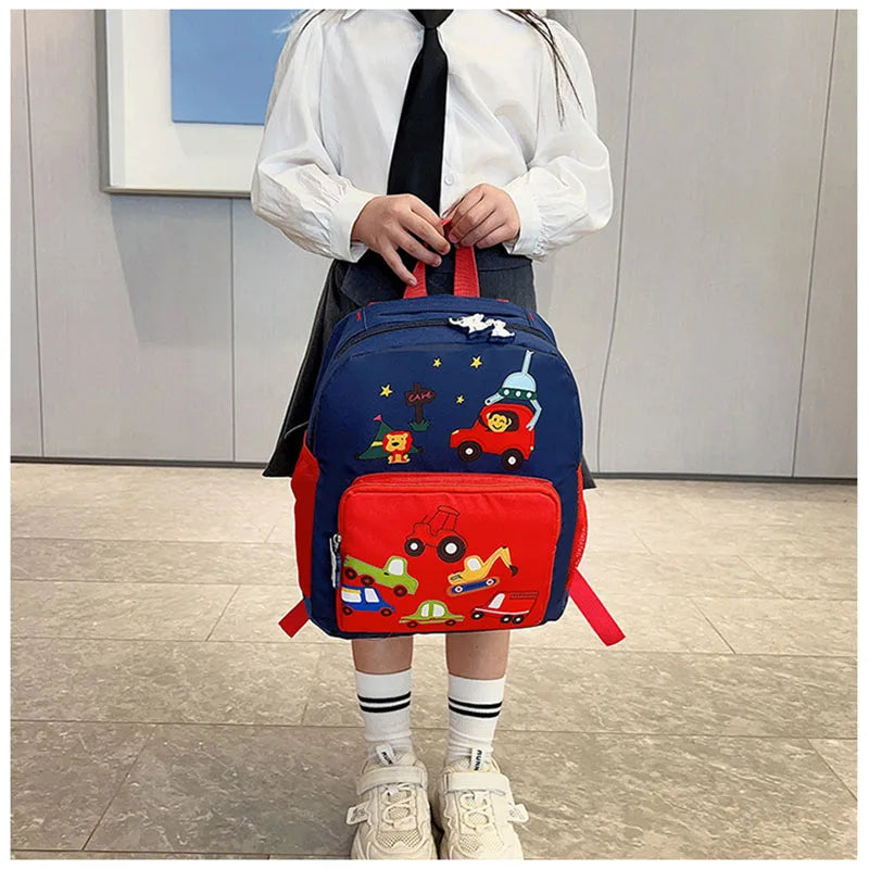 MILANCEL New Children Boys Cartoon Bag Kids Cute Kindergarten Car Backpack Girls 2 Colors Shoulders Bag - Baby's World (view