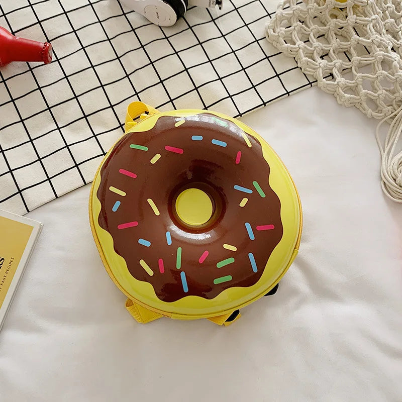 Cartoon Kids Backpack Cute Donut Eggshell | Baby's World Bangladesh