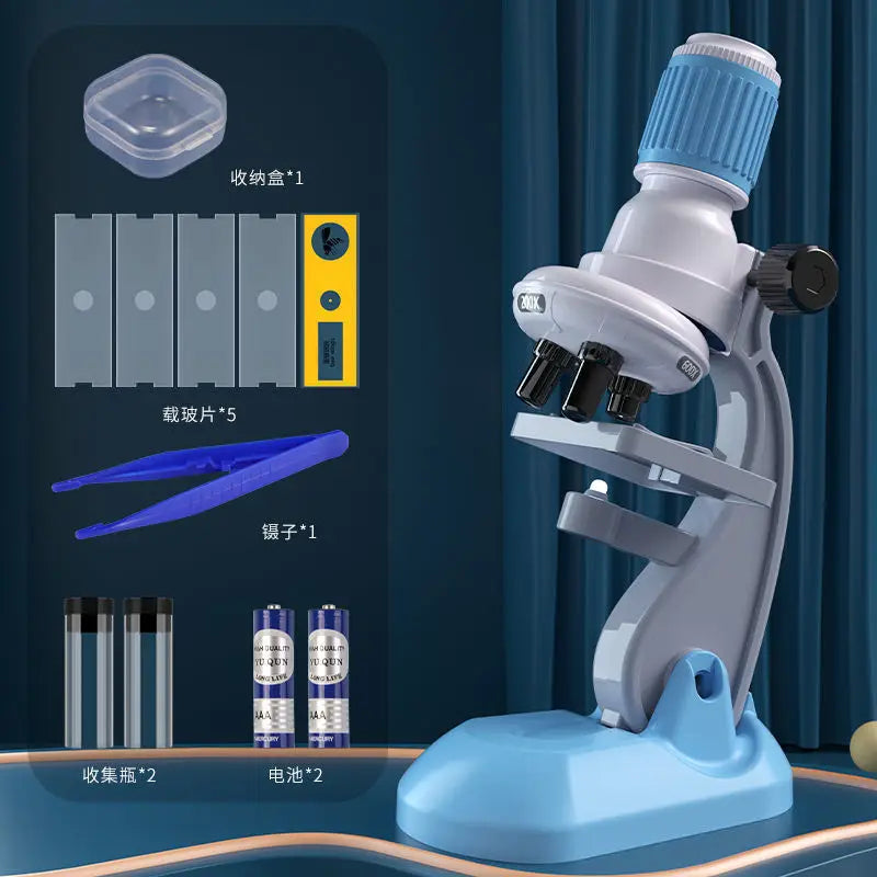 High definition 1200 times microscope toy set for primary and secondary school students science experiment puzzle science and