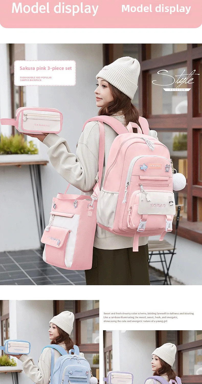 Child Girl Backpacks Primary Junior High School Bags for Girls Children Kids Bookbag Backpack New 2025 Back to School Girl