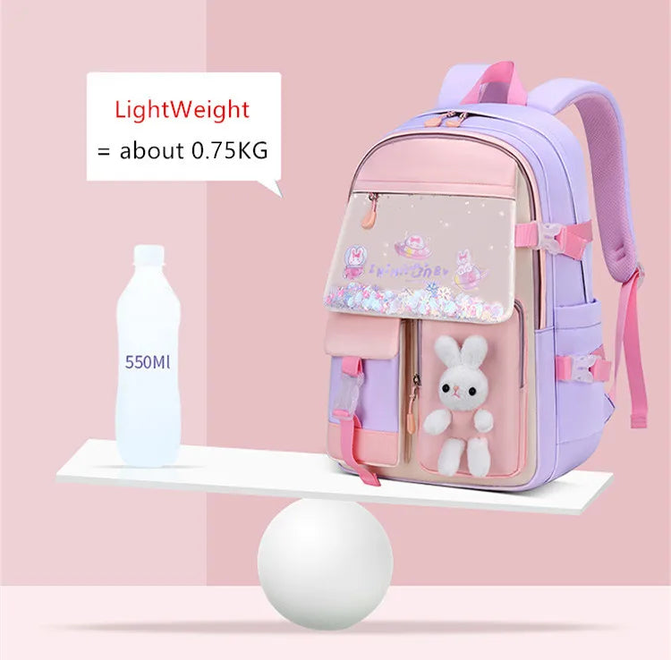cute school backpack girls schoolbag waterproof book bag student backpack with many pockets elementary school bags for