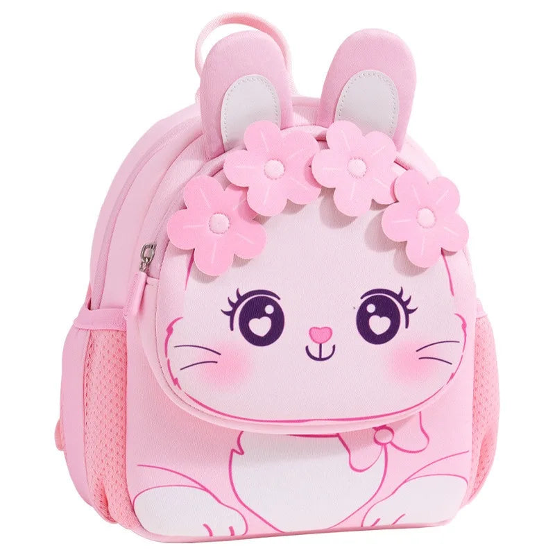 Toddler Backpack for Girls 3-5 Years Old Cartoon Pink Rabbit School Bags Kindergarten Kids Kawaii Bag Mochila Infantil