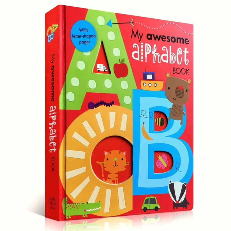 Thick Base Flip-Flap Learning Board for Toddlers – Early Education Cardboard Book for Kids, ABC 26 Letters & Numbers (Includes Audio)