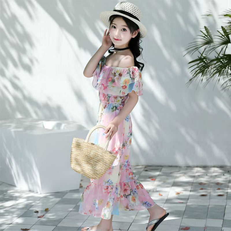 Girls Flower Print Dress – Stylish Floral Dress for Kids