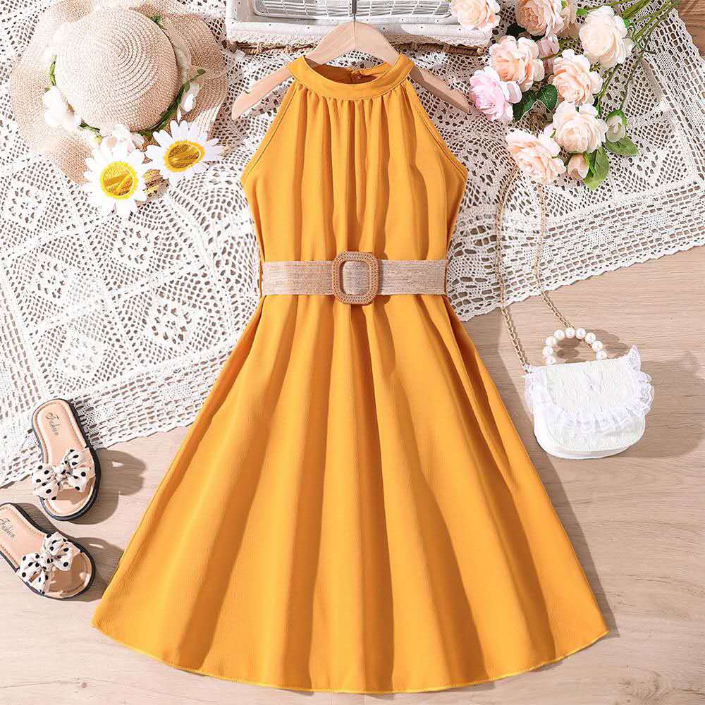 Girls Halter Dress Bangladesh | Stylish Summer Party Dress with Belt