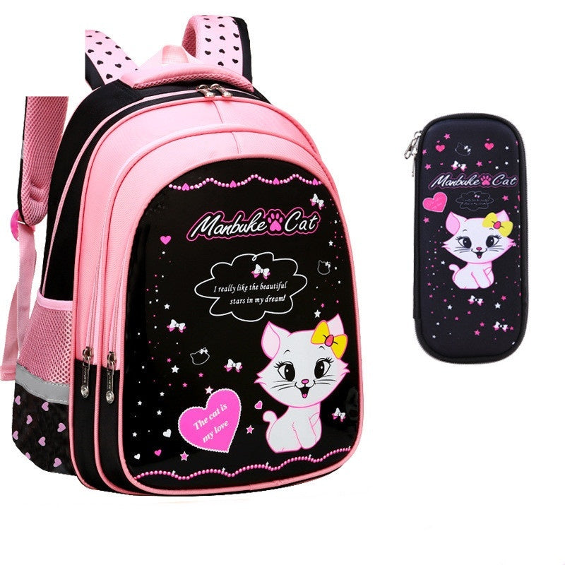 Kids School Cute Cat Print Backpack | Baby's World Bangladesh