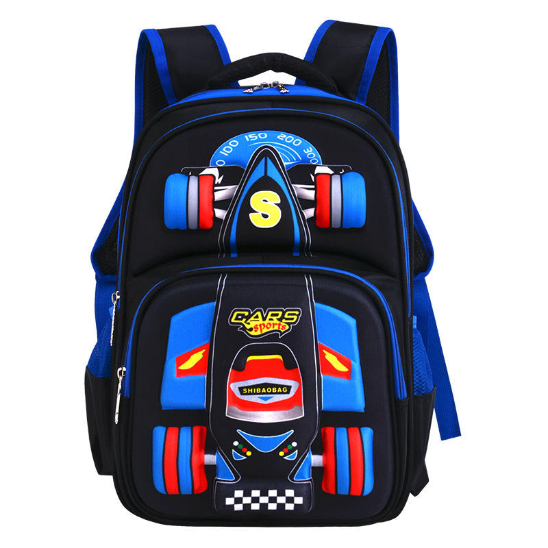 Three Dimensional Car Boys Primary School Trolley School Bag - Baby Bag - Baby's World
