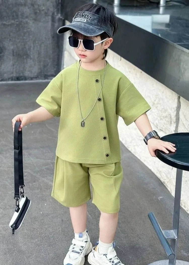 Boys 7 Kids Set Boy's Suit Child Outfit Boys' Summer Shirts Fashion Children Casual Clothes 4 Clothing Toddler Boy - Mom & Kids