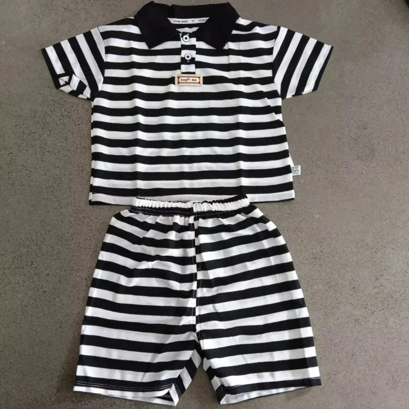 Boys Polo Shirts+Shorts Clothes Sets Summer Child Casual T-shirts Shorts 2pcs Sports Suit For Baby Tracksuits Kids Outfits Set - Mom & Kids