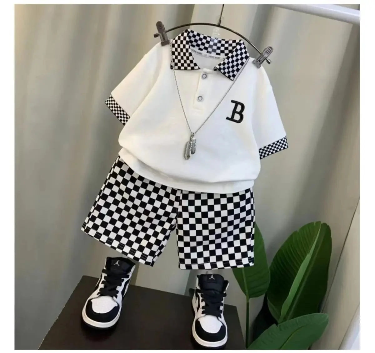 Boys Summer Polo Shirt Set New Children's Fashionable Short sleeved Boys and Babies Summer Clothing Two Piece Set Kids Outfits - Mom & Kids