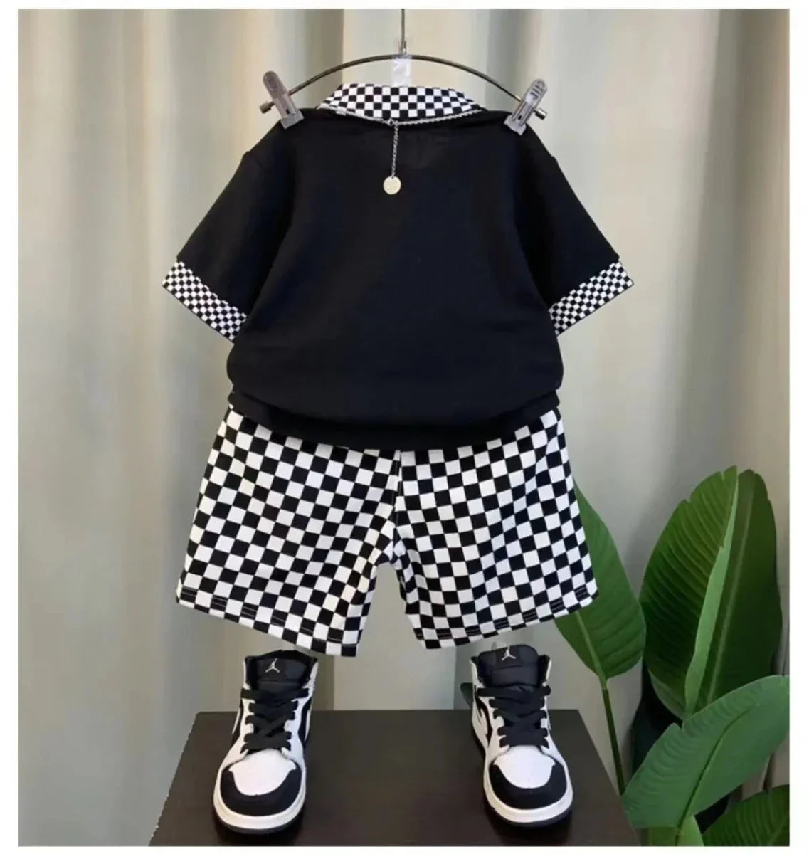 Boys Summer Polo Shirt Set New Children's Fashionable Short sleeved Boys and Babies Summer Clothing Two Piece Set Kids Outfits - Mom & Kids