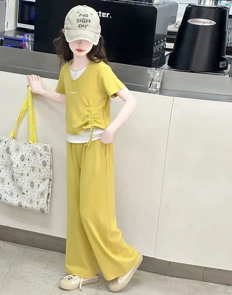 Child Summer Outfit Clothes for Teens Elementary Kids Girl Set Sweatshirt Korean Reviews Many Girls Student Suit 11 - Mom & Kids