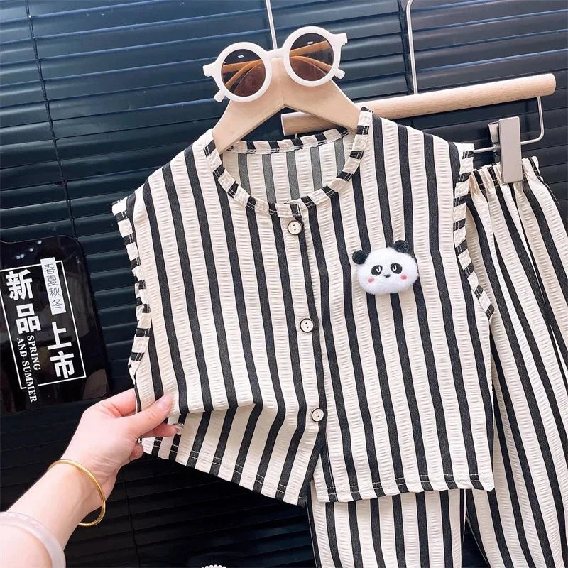 Children's Clothing Sets Pands Tanks+Short Pants Baby Outfit Set - Mom & Kids