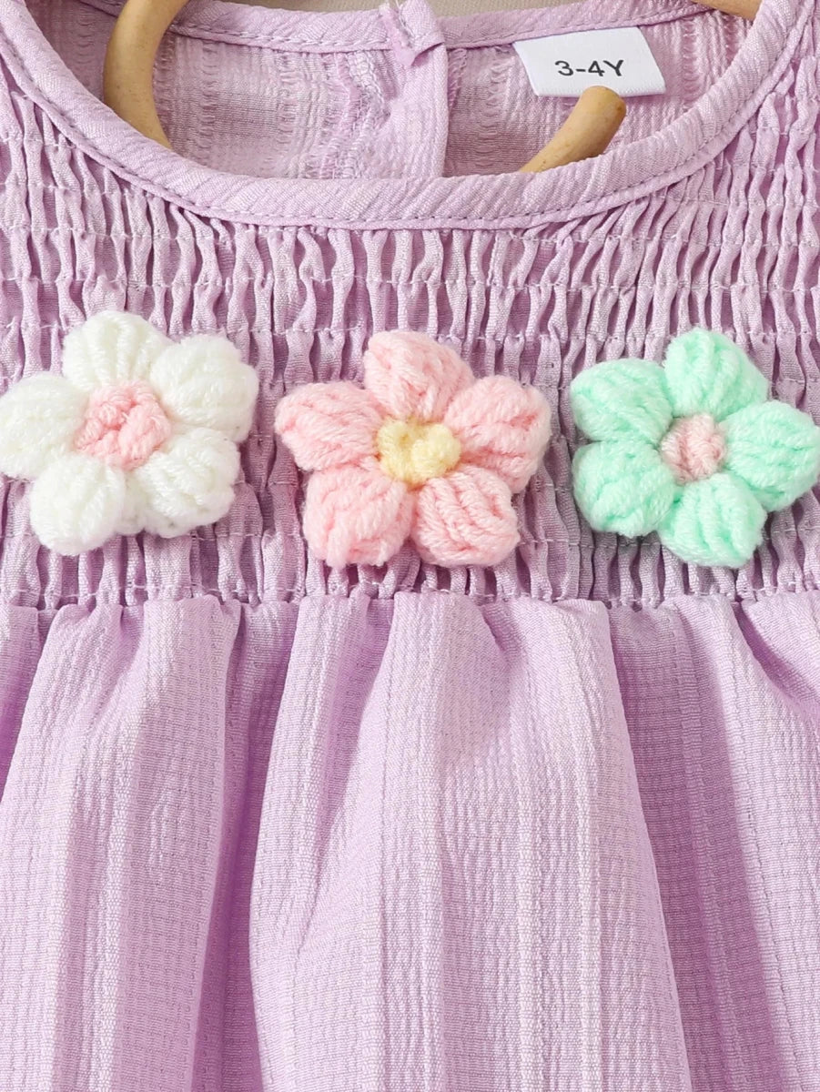 Children's Clothing Sets Small Flower Sleeveless Top + Bow Shorts 2pcs Sets Toddler Girl Clothes Kids Boutique Clothes - Mom & Kids