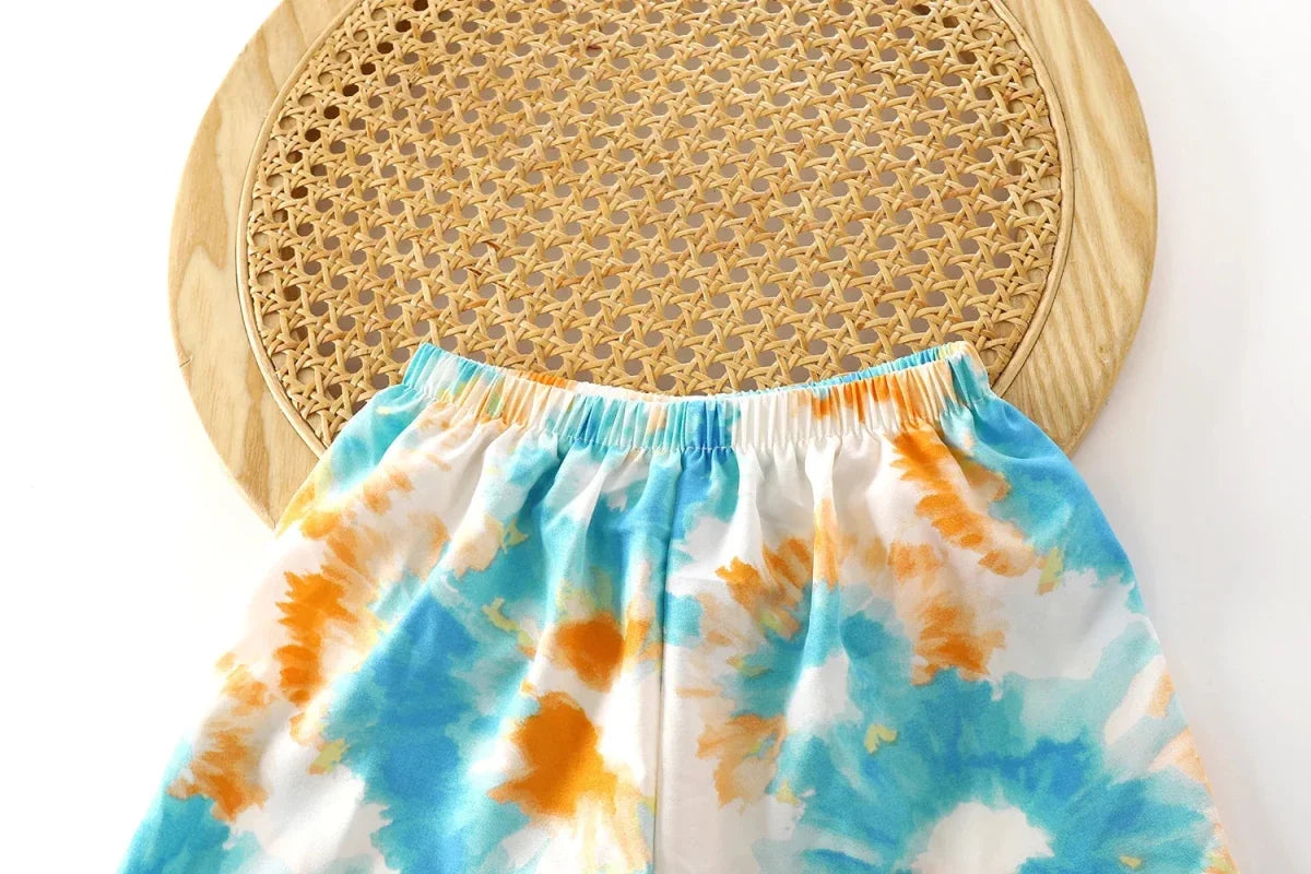 Childrens Summer Beach Outfit Boys Short Sleeve Shirt and Shorts Two Piece Set Casual Baby Clothes Toddler Clothing - Mom & Kids