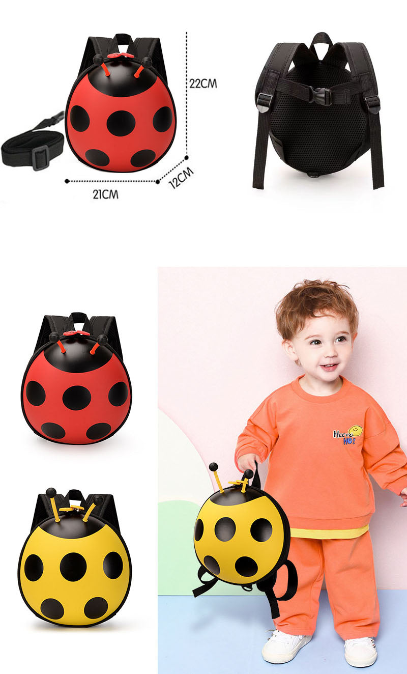 Ladybug Kindergarten Backpack with Leash Baby Backpack for 1 2 3 years Kids Backpack - Baby's World (view 7)