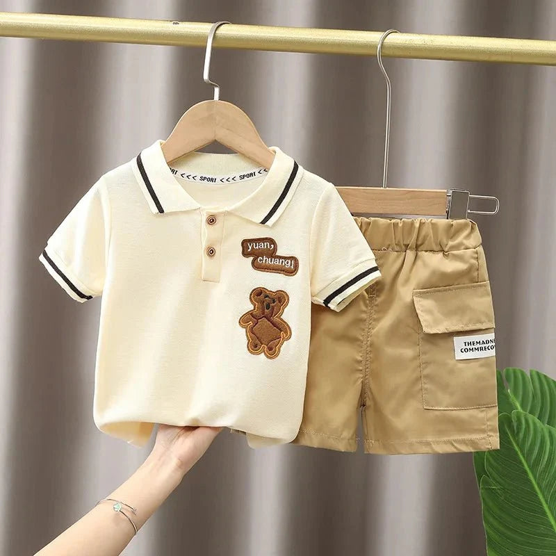 DIIMUU Baby Boys Clothing Sets T-shirt + Shorts Kids Girl Outfits Suits Children Summer Wear Infant Toddler Tee Shirts + Pants