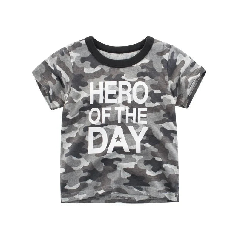 Jumping Meters Hot Selling Boys Girls Summer Baby T Shirts Short Sleeve Cartoon Cars  Toddler Tees Tops Boys Girls Clothing