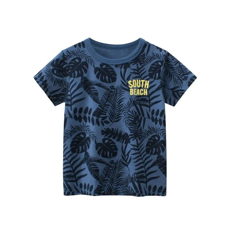 Jumping Meters Hot Selling Boys Girls Summer Baby T Shirts Short Sleeve Cartoon Cars  Toddler Tees Tops Boys Girls Clothing
