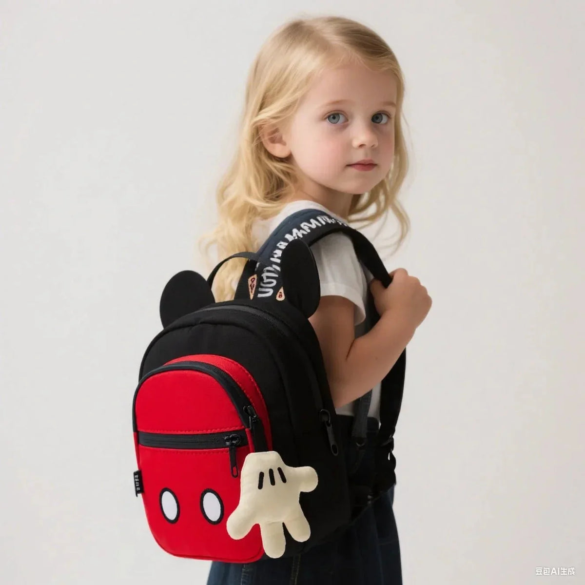Mickey Backpack Three Layer Disney Schoolbag Lightweight Cute Children's Backpack With A Pendant (Miackey) - BaBy's World