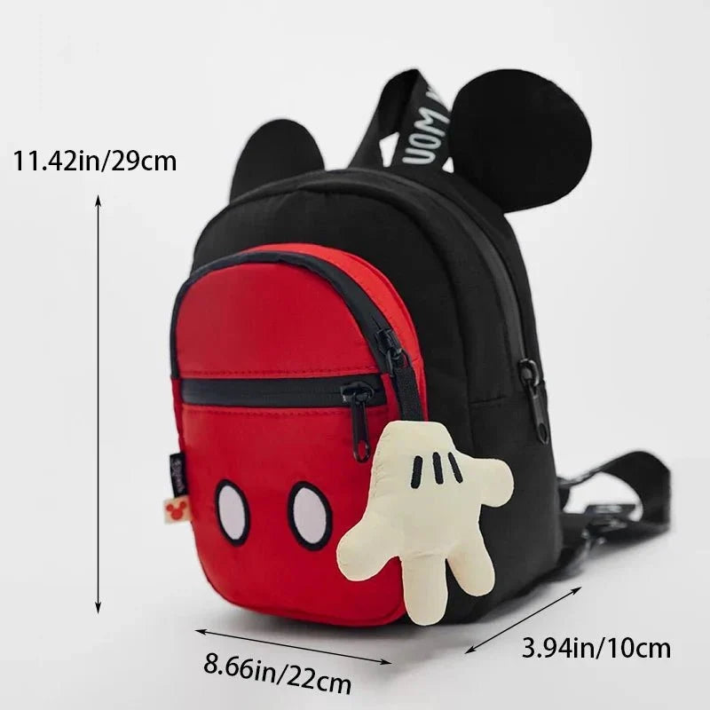 Mickey Backpack Three Layer Disney Schoolbag Lightweight Cute Children's Backpack With A Pendant (Miackey) - BaBy's World