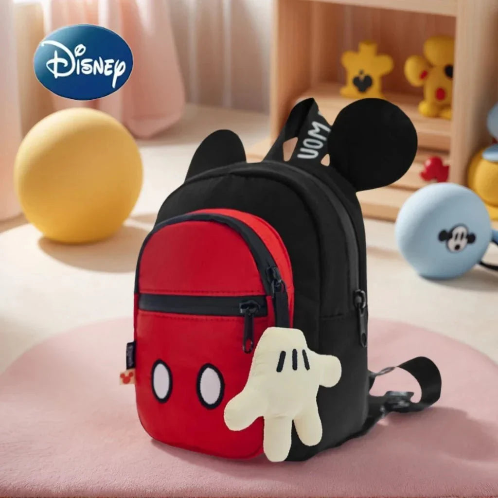 Mickey Backpack Three Layer Disney Schoolbag Lightweight Cute Children's Backpack With A Pendant (Miackey) - BaBy's World