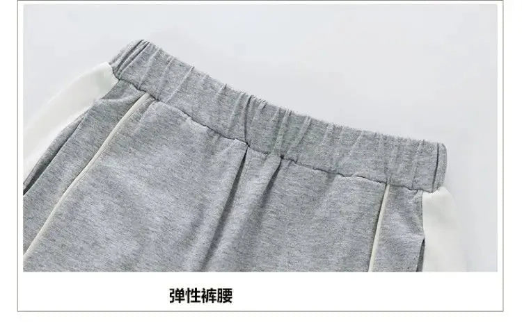 New Children's Cool Loose Fit Sportswear Korean Edition Baby Short Sleeve T-shirt 2 Pieces - Mom & Kids
