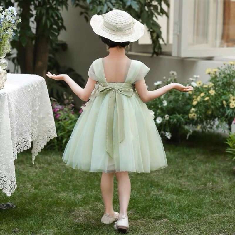 Girls Flower Party Dress – Imported Sleeveless Summer Frock for Kids