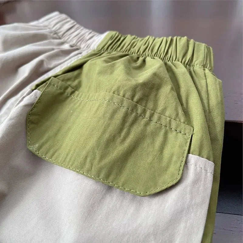 Summer Children Clothes Boys Girls Short-sleeved Striped T-shirt +Shorts 2Pcs Set Babies Fashion Round Neck Outfits Kids Suits - Mom & Kids